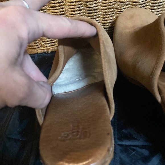 Women's UGG Fur Lined Leather Wedge Clogs🌵9 - Picture 10 of 12
